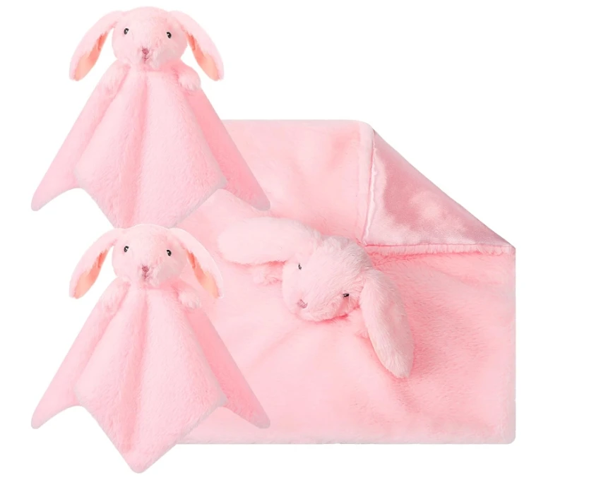 New designs Custom Baby Comforter  Security Blanket Soft Animal Blanket Toy Teether Lovely Stuffed Giraffe Baby Security Blanket