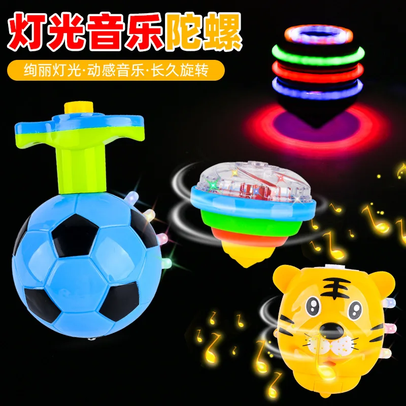 Cross-border Hot sale Music spinner Luminous Spinning top Children Toy