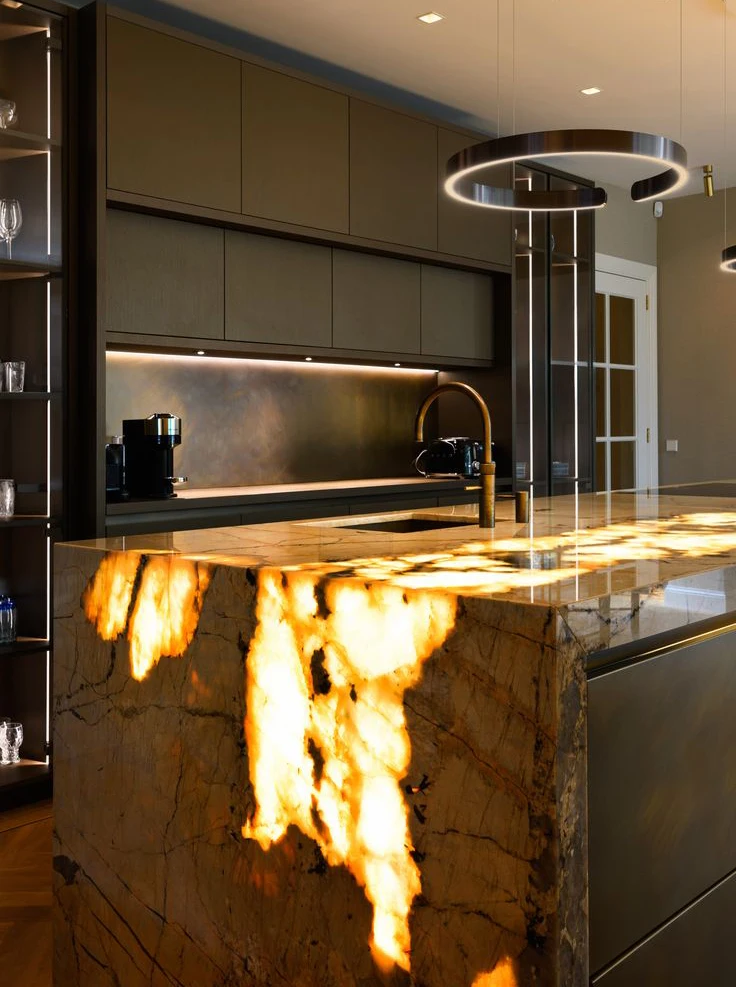 Backlit Patagonia Marble Natural Stone Kitchen Counter Island Light Up Furniture Counter Top Bathroom Vanity Top Walling Tile