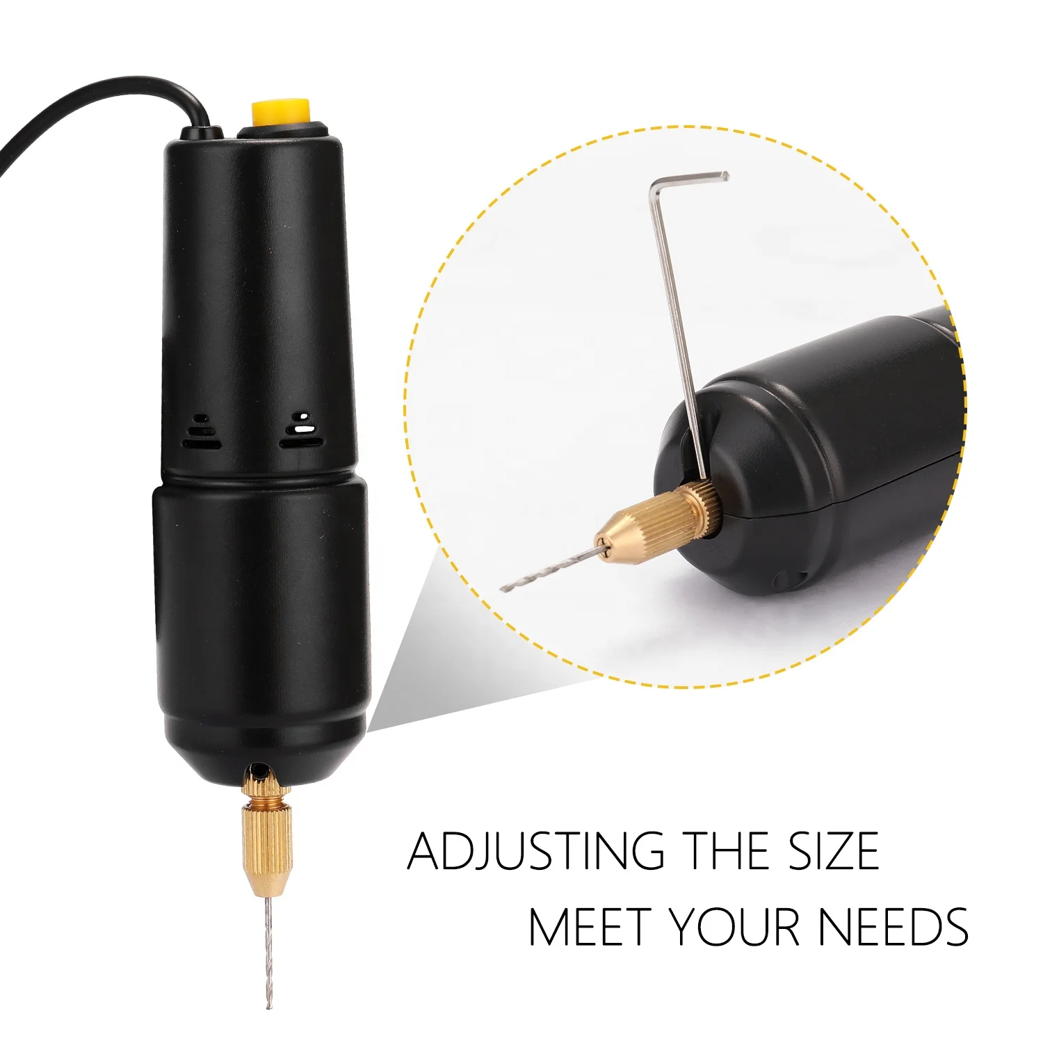 Z-U36 Mini Handheld Electric Drill USB Puncher 5V Power Small Grinding Tool for Jewelry Pearl Resin DIY