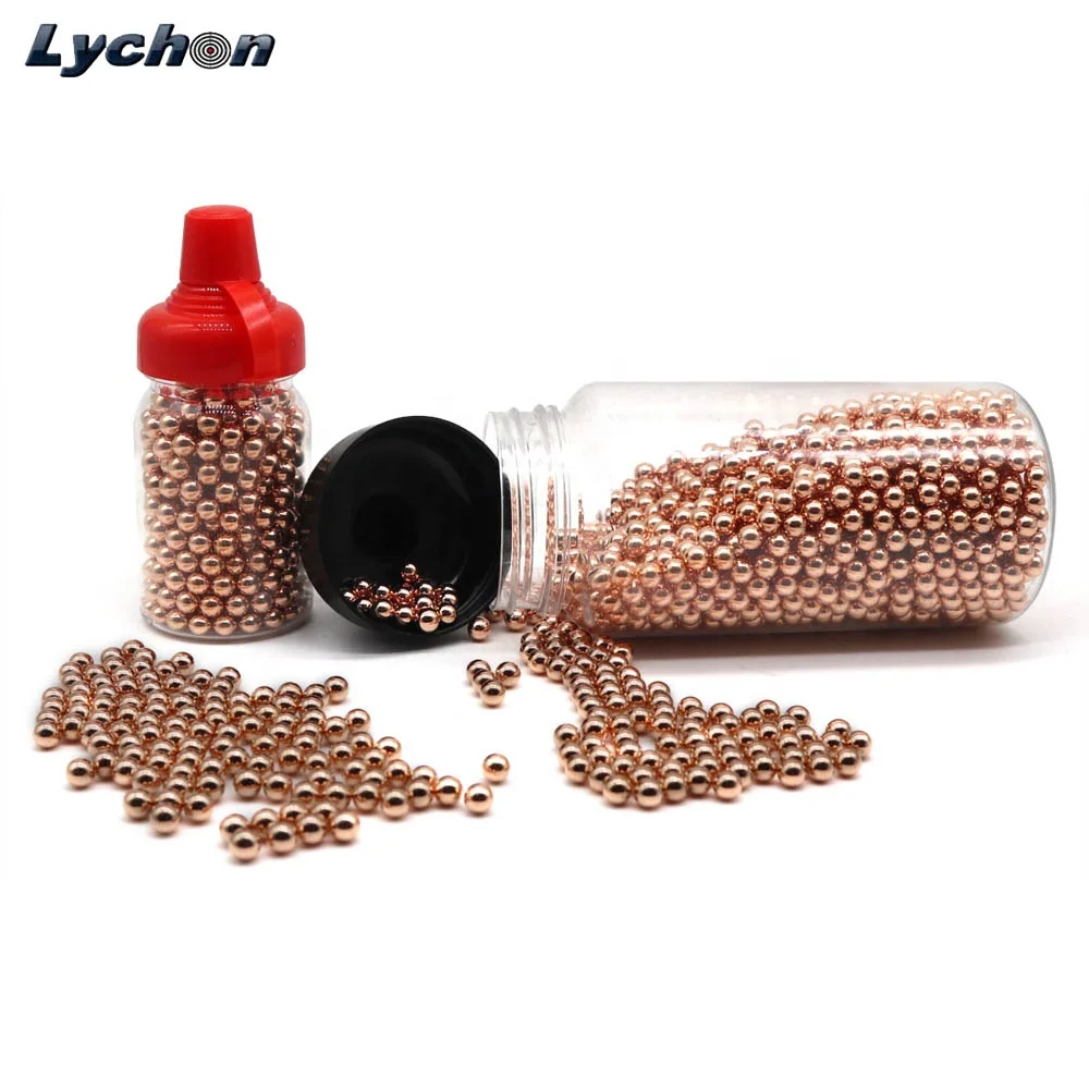 Hot sale bbs 4.5mm copper coated / zinc plated steel ball for shooting parts