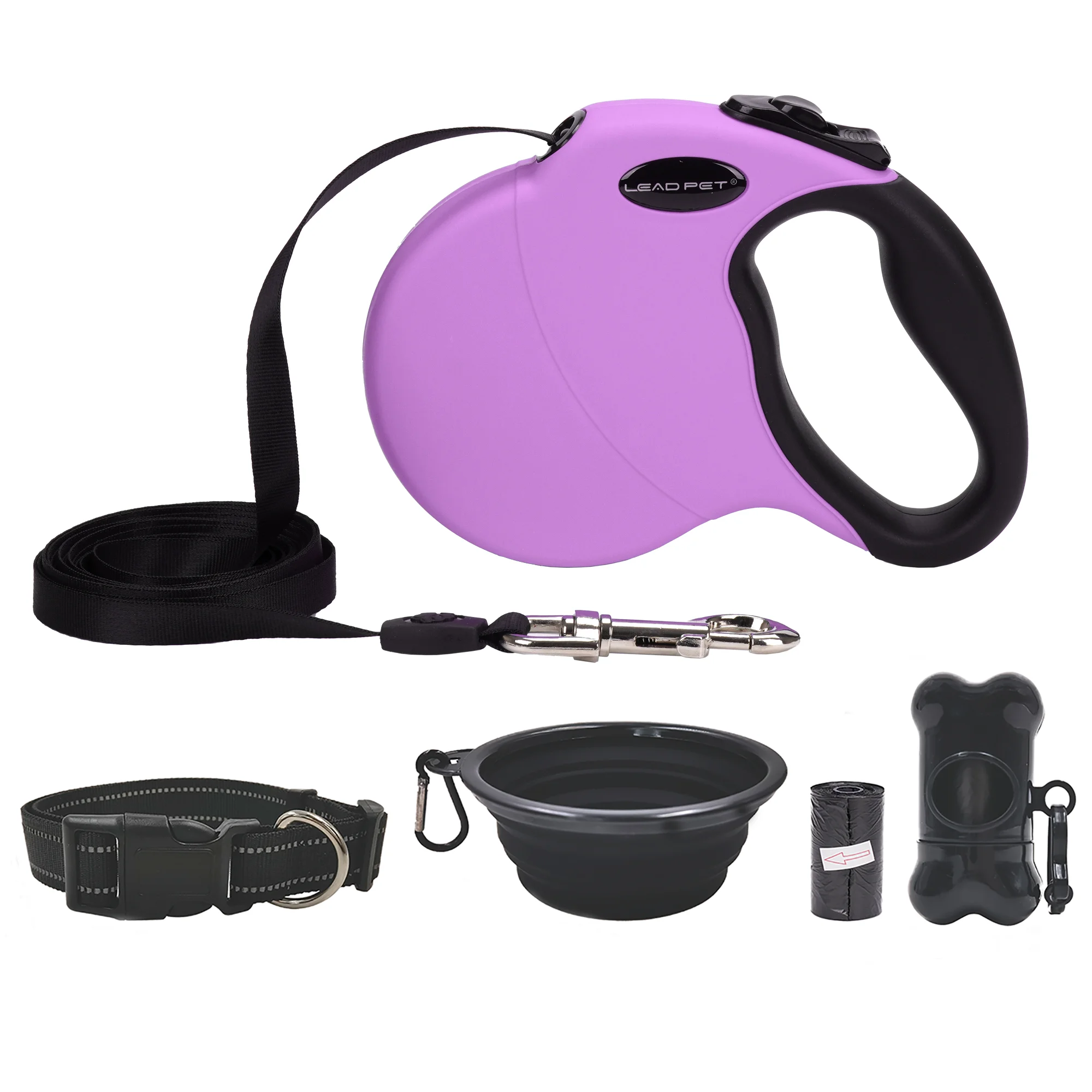 Amazon best sellers Retractable Dog Leash Folding Bowl Garbage Dispenser Dog Pet Supplies Set For Outdoor Easy Carry Dogs Pet