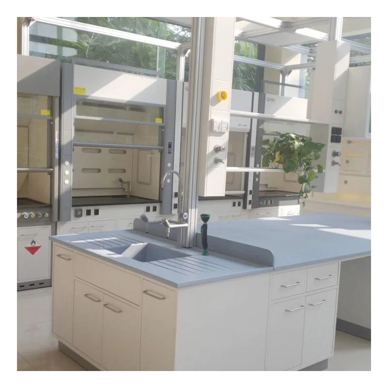 Lab table with reagent shelf drawer physical chemistry medical lab furniture customized laboratory workbench