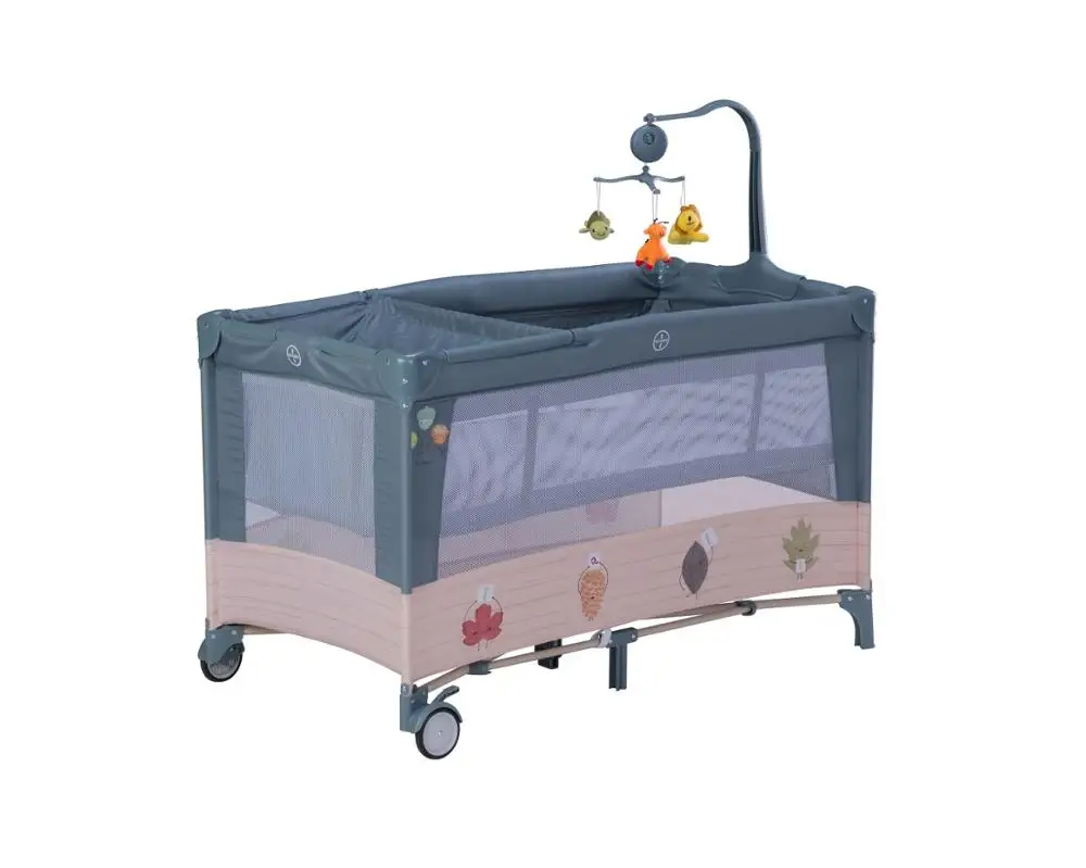 
EN716 Baby Foldable Playpen Baby Crib Travel Cot 