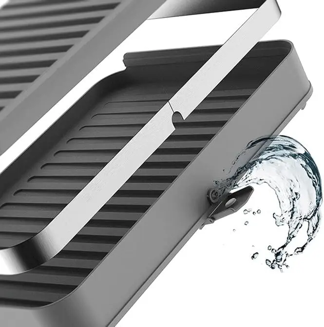 Kitchen Adjustable Plates Organizer Cutlery Storage Holder Dish Drying Rack With Drainboard For Countertop