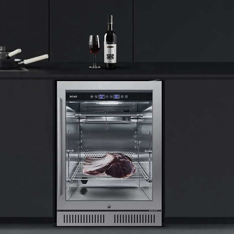 125L Dry Ager Stainless Steel Dry Aged Meat System Control Dry Aging Fridge Refrigerator For Home Meat Dry Aging Cabinet