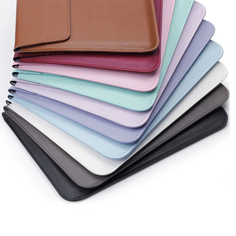 Factory Wholesalers Multi-functional Portable Waterproof 11 13 15 Inch PU Computer Bags Envelope Briefcase Laptop Sleeves