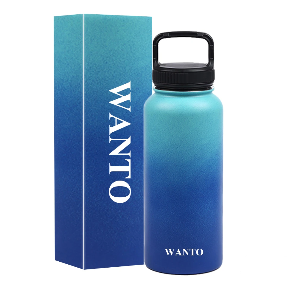 Wanto 304 32oz 40oz Wholesale Stainless Steel Sport Double Wall Vacuum Insulated Flask With Competitive Prices