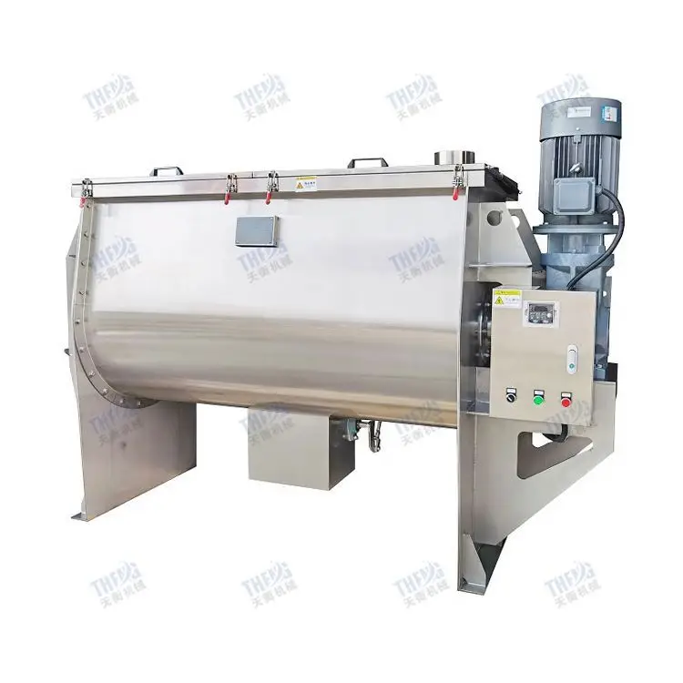 1 ton horizontal feed mixer compost ribbon mixer with factory price