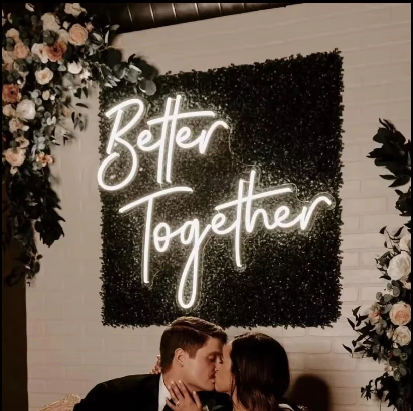 Пользовательский наружный водонепроницаемый светодиодный рекламный логотип свадебный приветственный знак на заказ 12 В неоновый ночного клуба