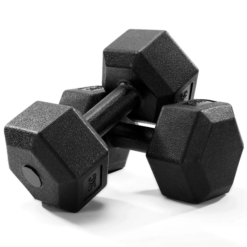 Factory Hot Sale Gym Bodybuilding Equipment Weight Lifting Environmental Hexagonal Fixed Dumbbell