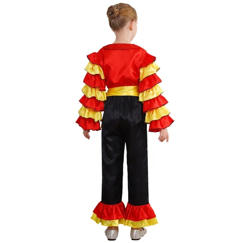 6-16 Boy Halloween Costume Modern Dance Jumpsuit Children Clothes Kids Dancewear Set Rumba Performance Stage Dance Wear