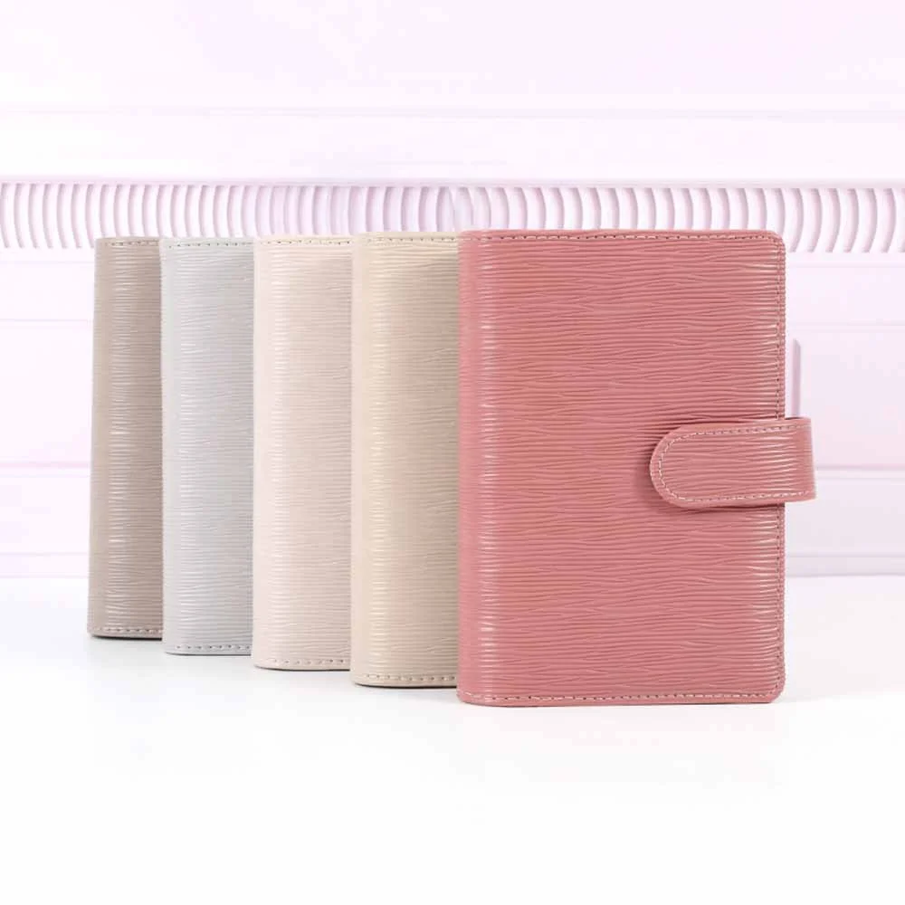 Хонгбо бестселлер 19-цветная тисненая кожа Saffiano Epi A6 премиальный кошелек с 3 см кольцами летным листом