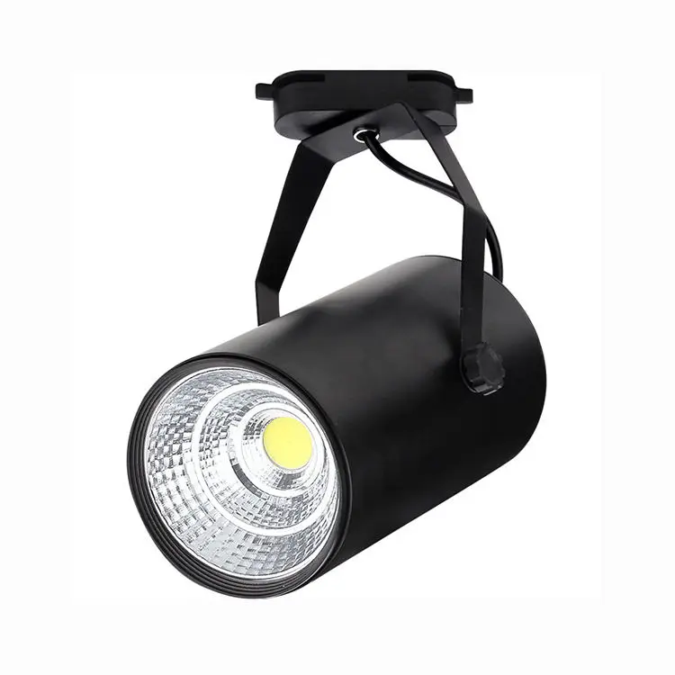 Indoor Commercial COB Spotlight Magnetic Rail Lighting Fixture Rotatable Aluminum Led Track Light