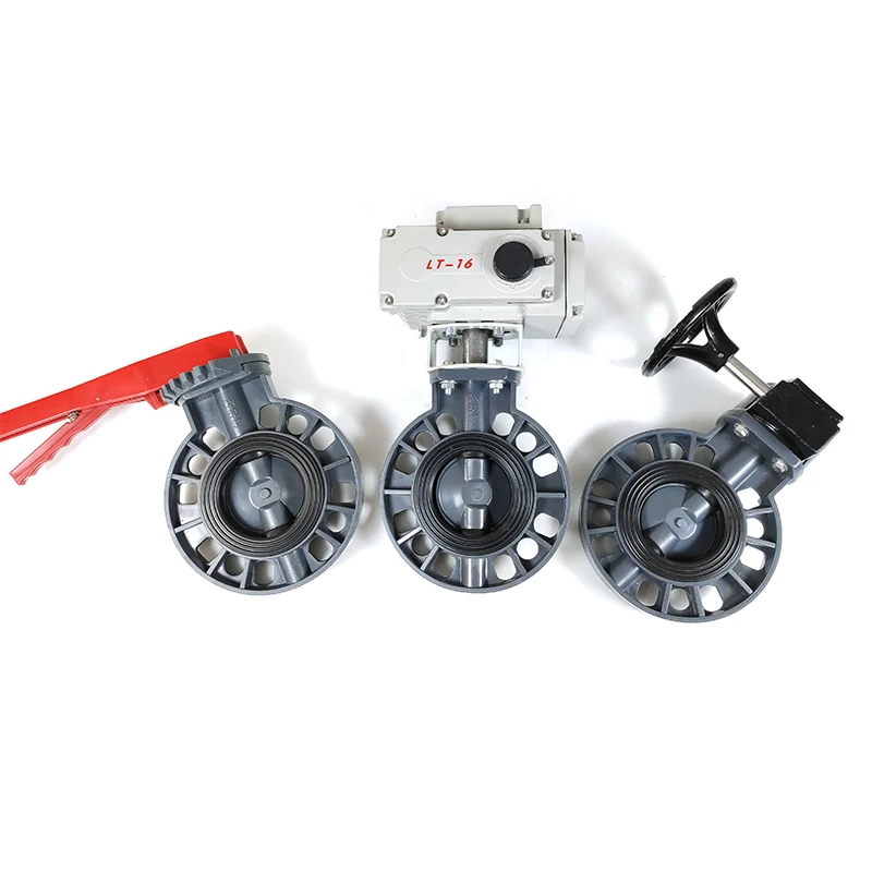 High Quality With Nice Price 1'-8' PVC Red Handle Compact Butterfly Valve