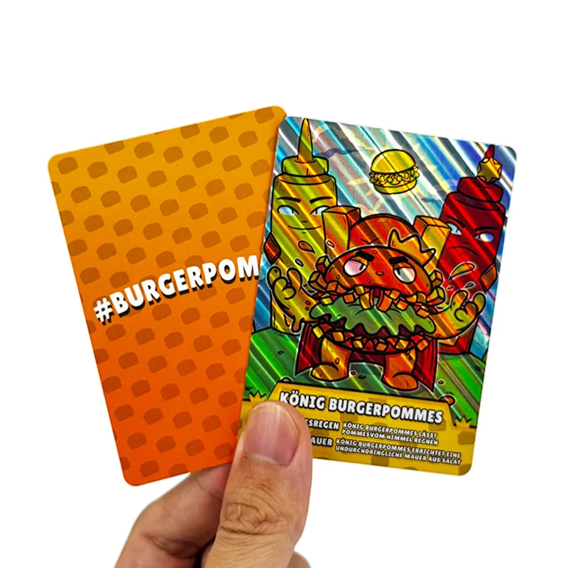 OEM Custom Your Brand Printed Logo Cartoon Trading Card Holographic Collectible Game Cards With Foil Pack
