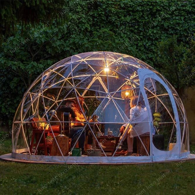 Waterproof PVC Glass Clear Dome Tent Transparent Igloo Dome Tents For Garden Restaurant greenhouse