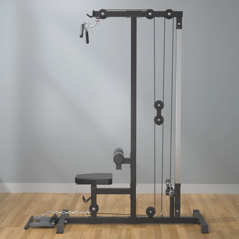 Best Quality Fitness Gym Machine Seated Pin Loaded Lat Pulldown Machine Low Row Machine