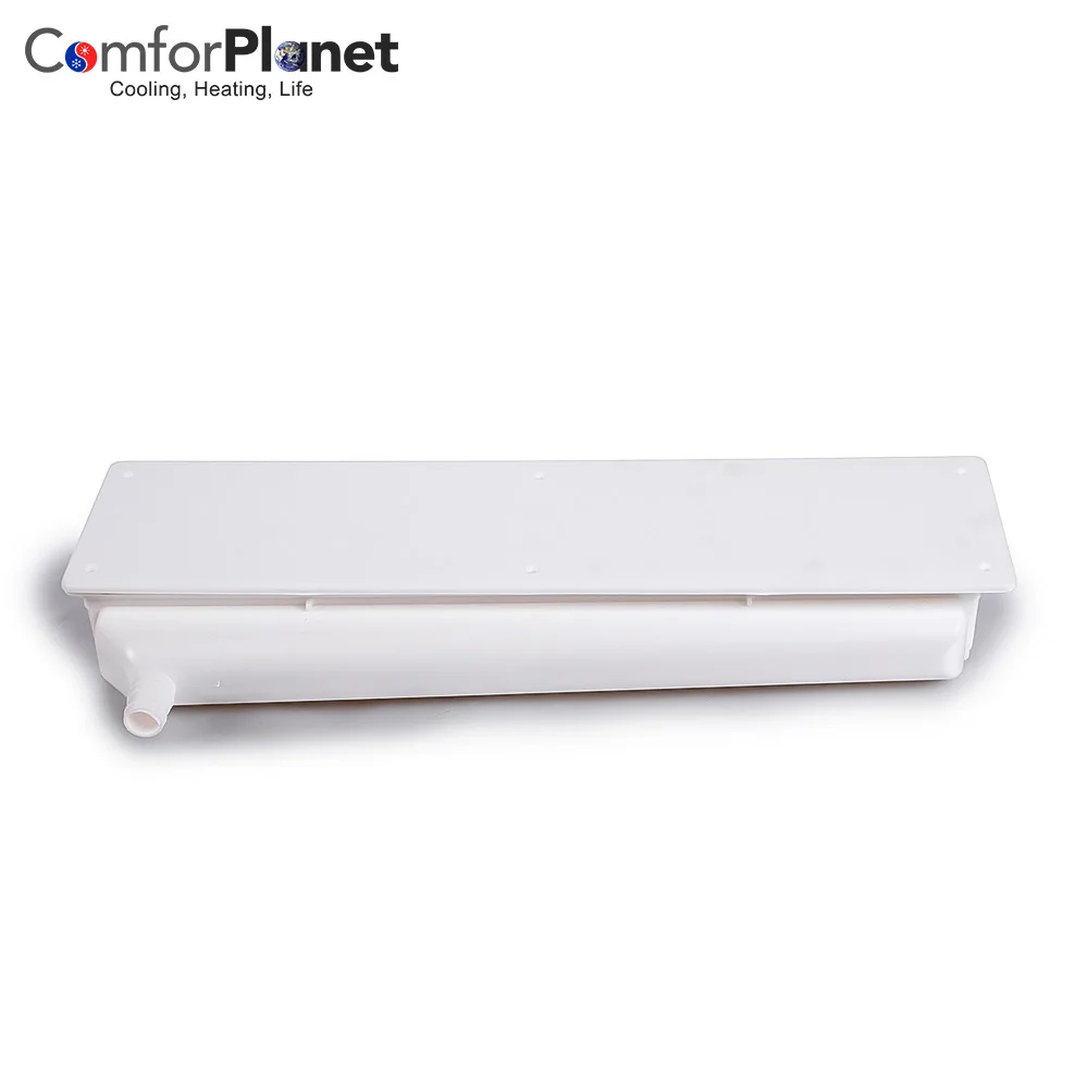 HVAC system parts air conditioning  water condensate drain hose horizontal outlet embede pre-installation box with white color
