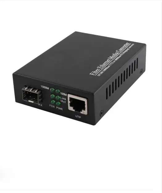 10/100/1000 м 1SFP 1RJ45 двойное волокно 1310 нм 20 км SC волоконно-оптический медиаконвертер
