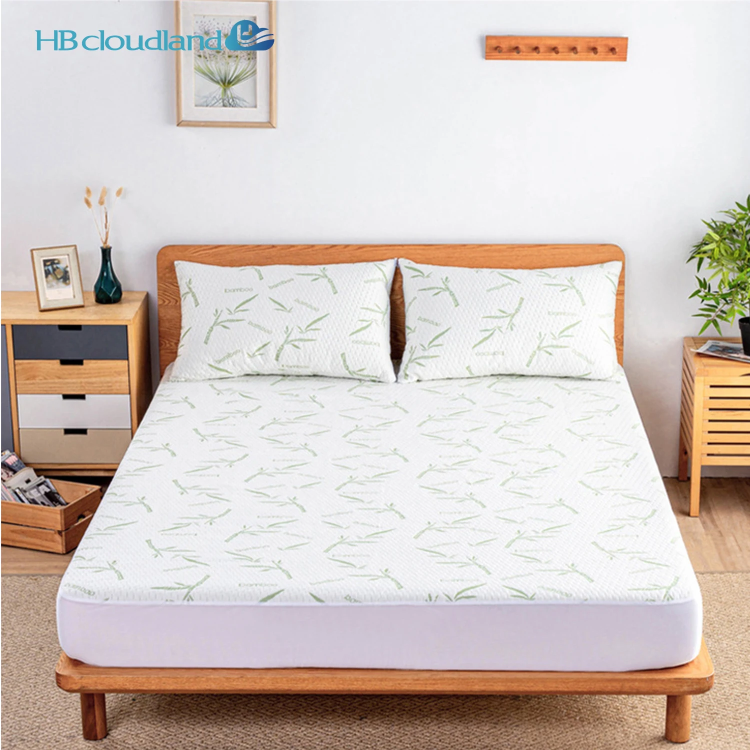 Cloudland Comfortable Waterproof Mattress Protector Mattress Protector 160X180 Sheep Wool Mattress Protector