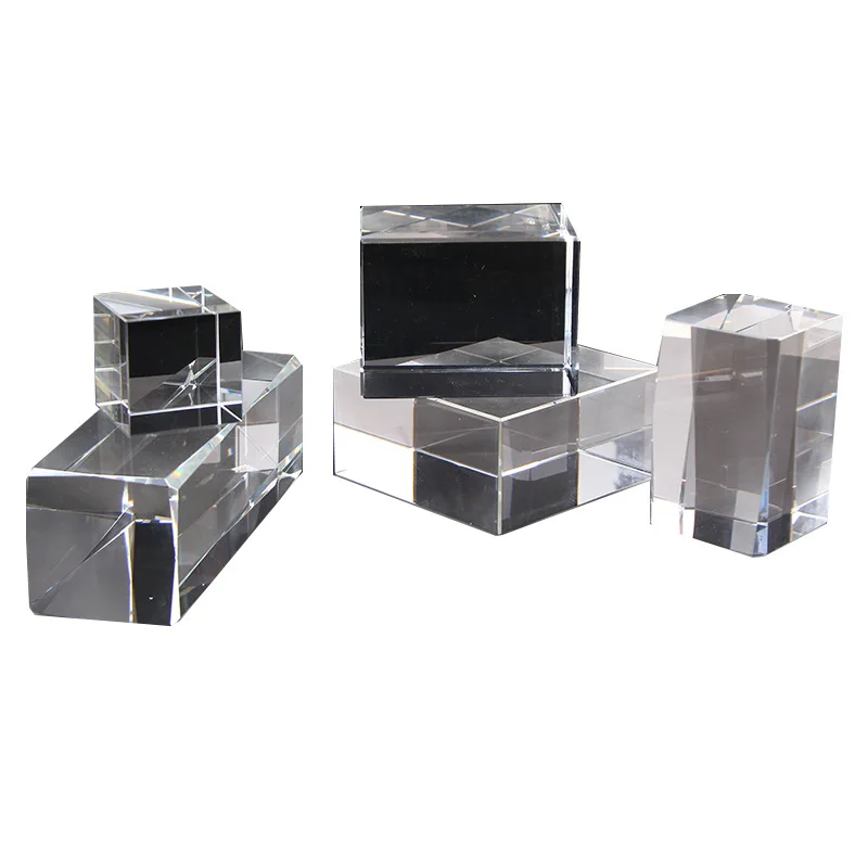 Personalized custom crystal glass craft blank Crystal block Photo laser 3d engraving blanks crystal glass cube