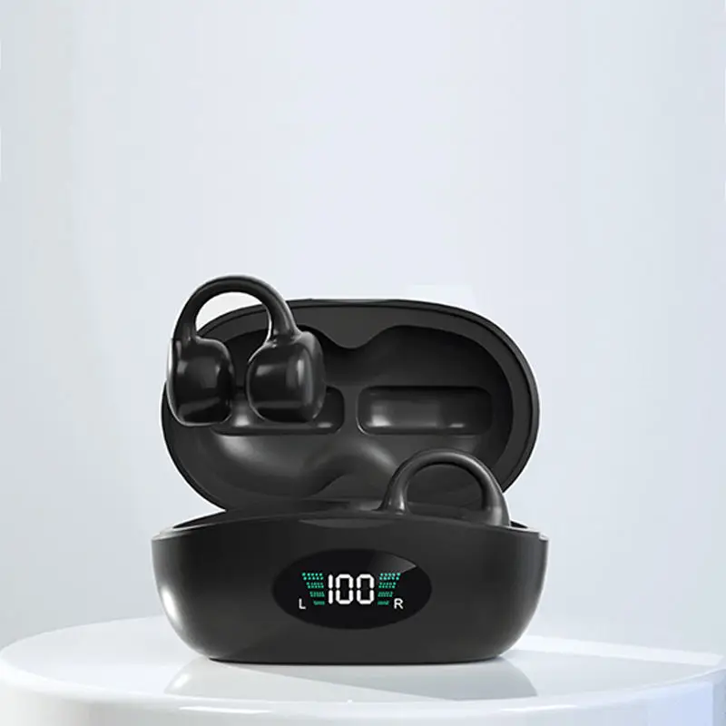 TWS Bluetooth 5.3 wireless bone conduction headphones clip-on music noise-cancelling headphones HD call sports gaming headphones