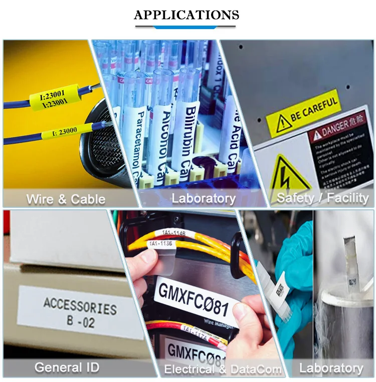 Weemay All-Weather Vinyl Label for Indoor/Outdoor Compatible Brady Bmp21 Plus Bmp21 Lab Printer Label Cartridge M21-750-595-YL