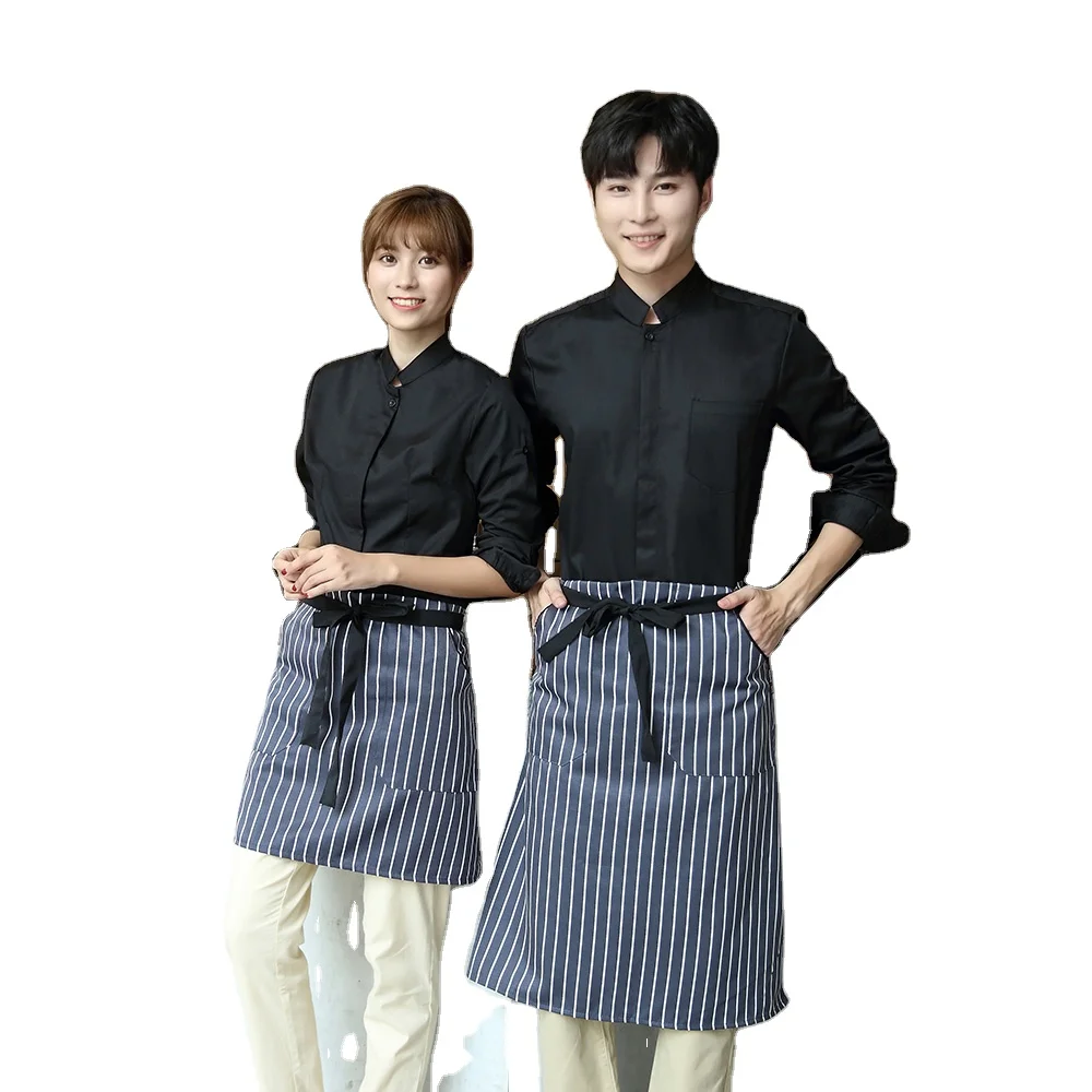 New hotel work clothes long-sleeved shirts male and female staff work clothes color matching high-end hotel uniform shirt