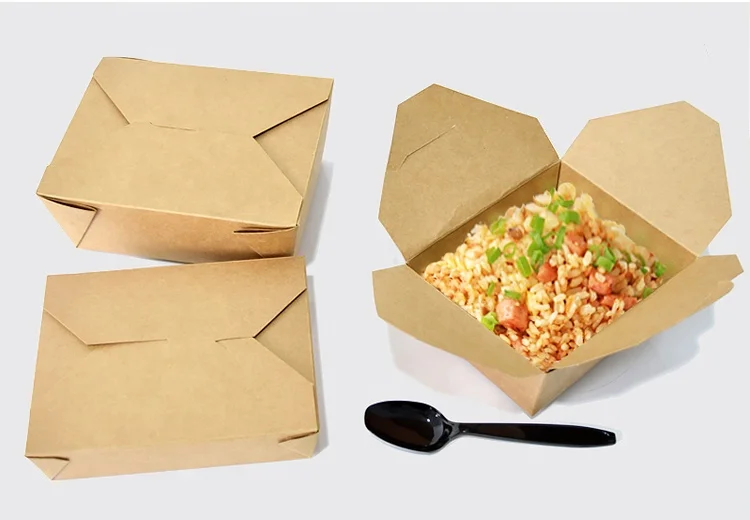 Disposable custom logo printed food packing lunch box