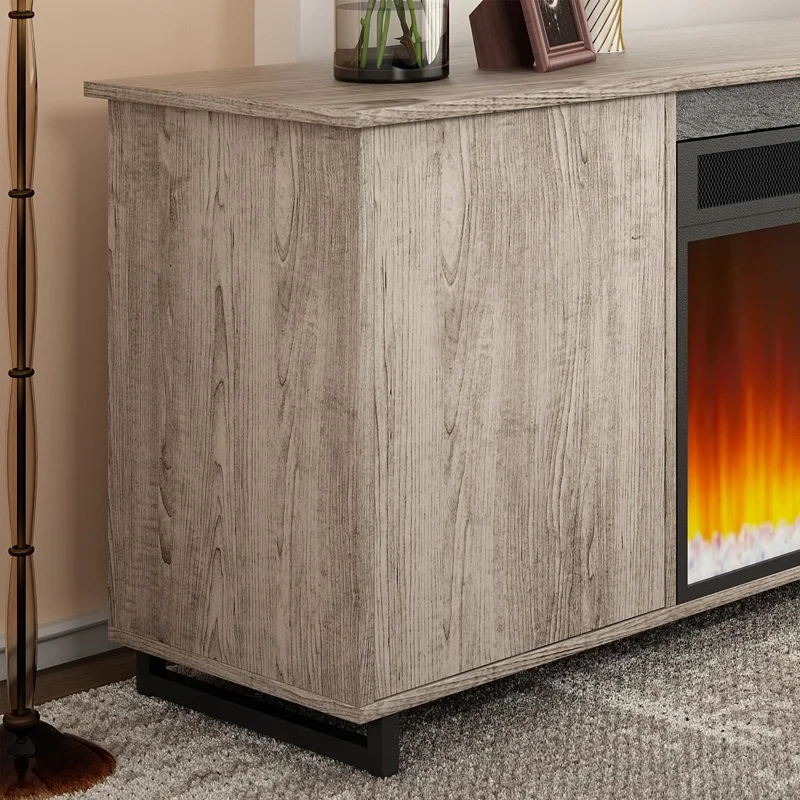 Modern Living Room Furniture TV Stand Cabinet with Fireplace Luxury TV Stand  JHD24-70