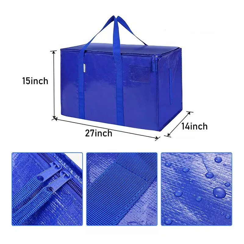 Wholesale Reusable Quality Oversize Carry Bag Moving Bag Laminated pp Woven Shopping Bag With Stock Size and Accept Print logo