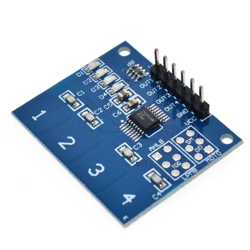 NEW 4Channel Digital Touch Sensor Capacitive Switch Module Button For TTP224