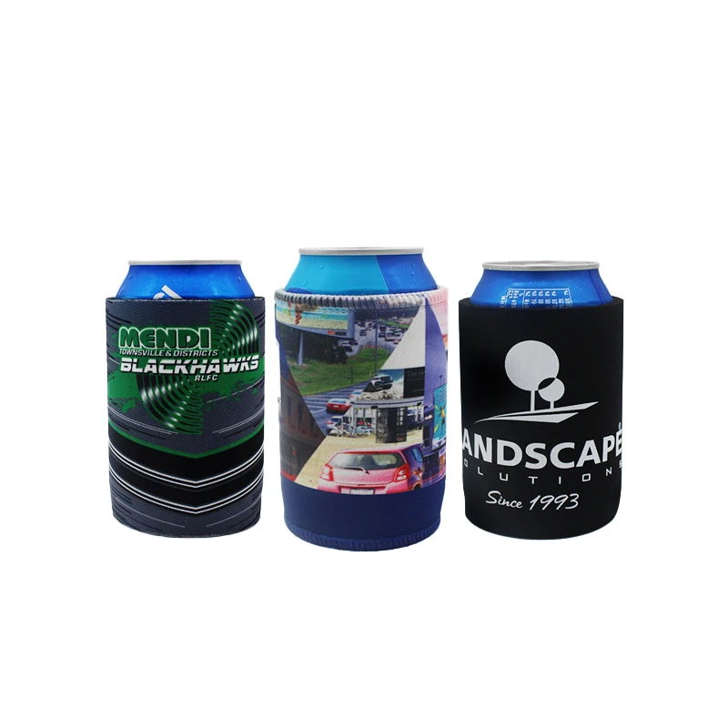 
Пользовательский 5 мм неопреновый кулер для банок Красочный Держатель для коротких бутылок с сублимационной печатью для пива 