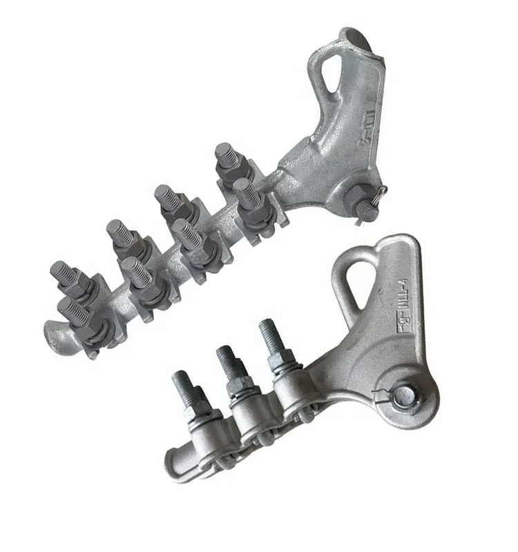 NLL Dead End Clamp with Bolts Type Strain Tension Clamp Series Aluminum Alloy Malleable Iron, Hot Dip Galvanized 18-91 Kns