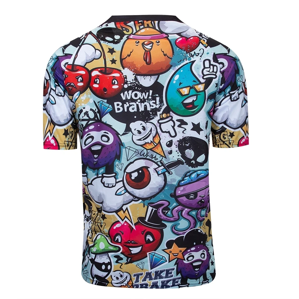 custom logo made 100% polyester quick dry summer short sleeve dirt bike motocross jersey