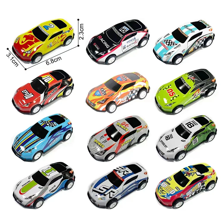 6.8CM Series Iron Alloy Pull Back Racing Car and Off-road Vehicle Series Toys For Kids