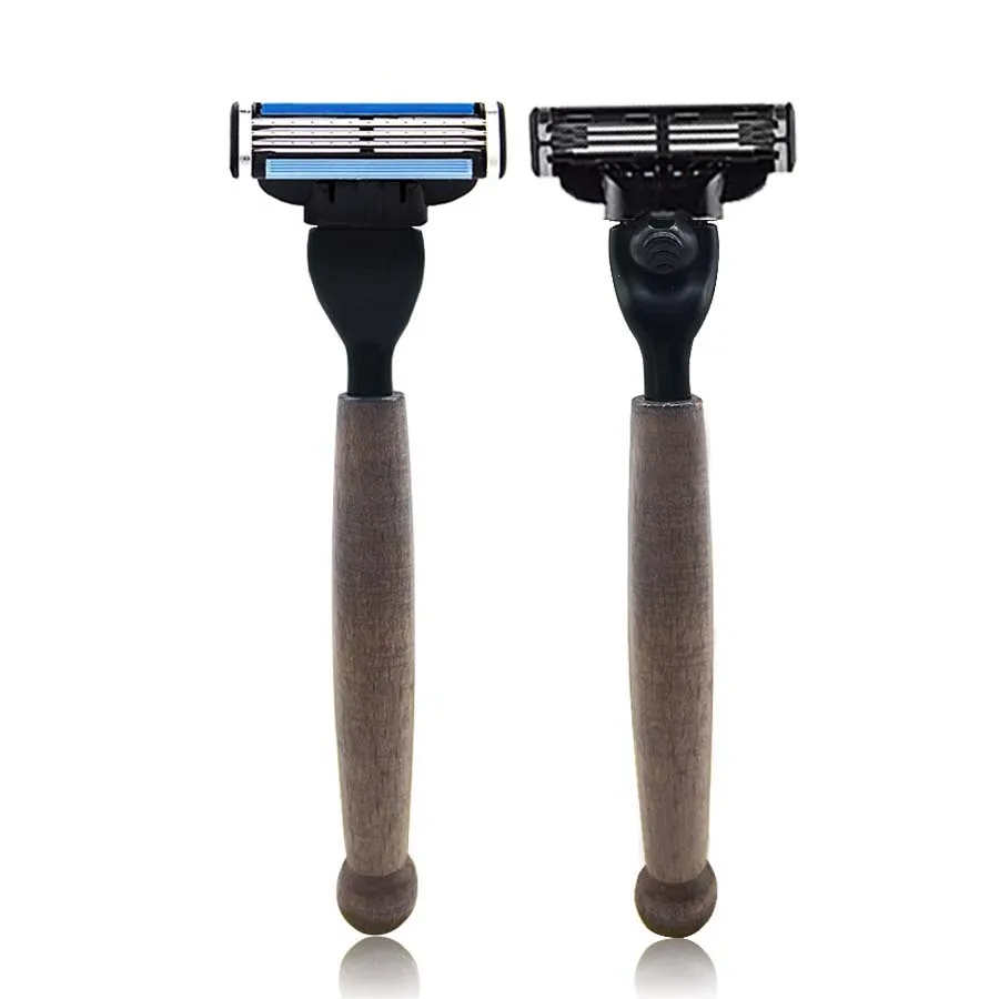 Luxury Eco-friendly Wood Razor Biodegradable Natural Wooden Safety Shaving Razor