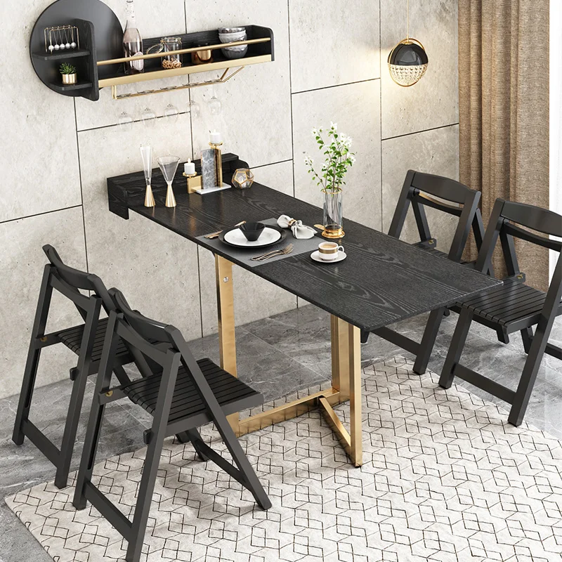 Современная мебель в скандинавском стиле раздвижные ножки из золотистого металла 4 стула роскошный современный обеденный