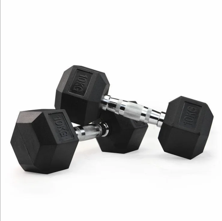 Hot Selling Custom Adjustable Non Slip Home 10Kg Hex Dumbbell Set for Sell