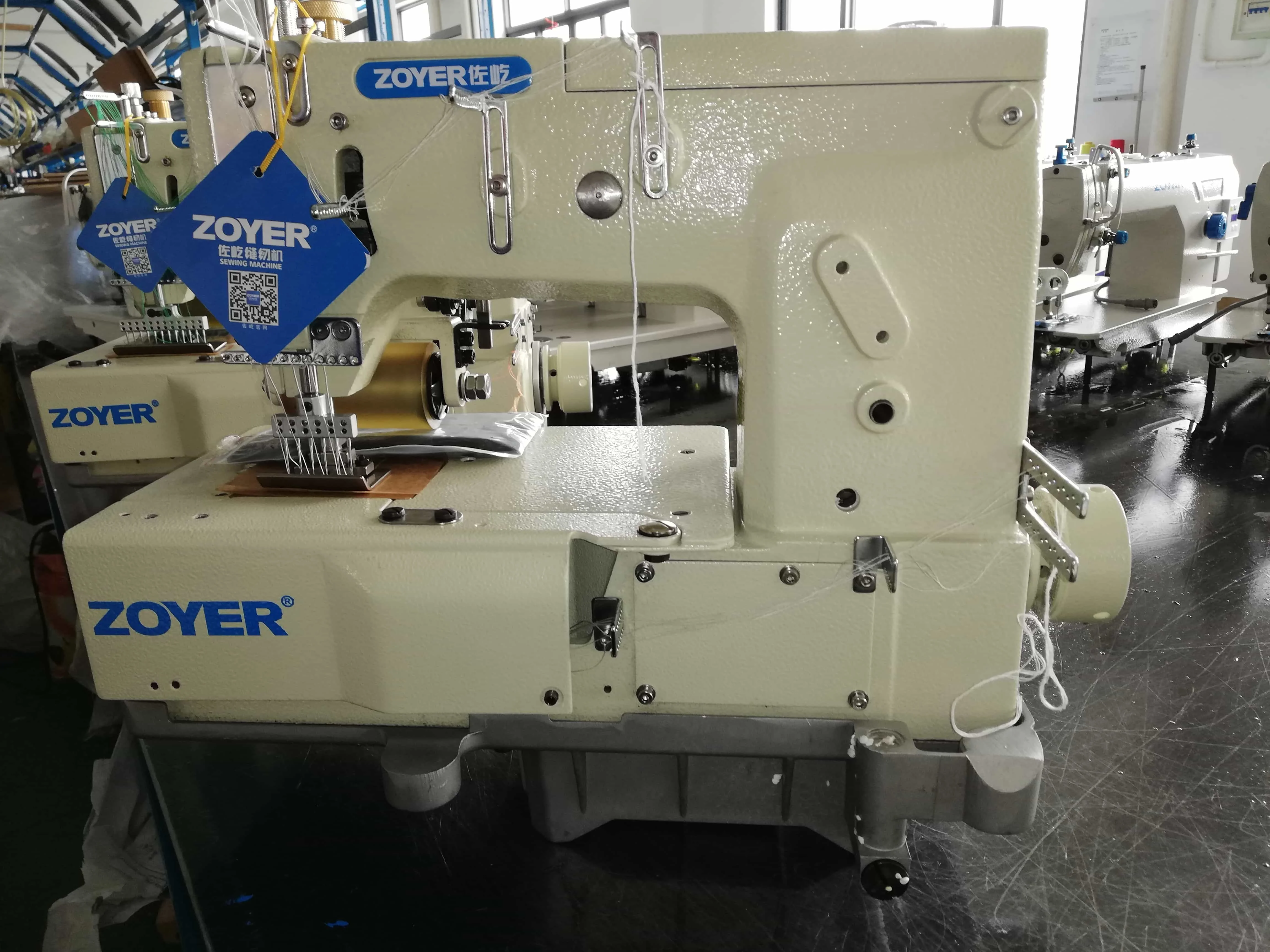 ZY1406P Zoyer Flat Bed Multi Needles Double Chain Stitch Sewing Machine With Puller
