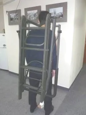 Alum. Folded Ladderstand without the rear support legs/Tripod with rear support legs