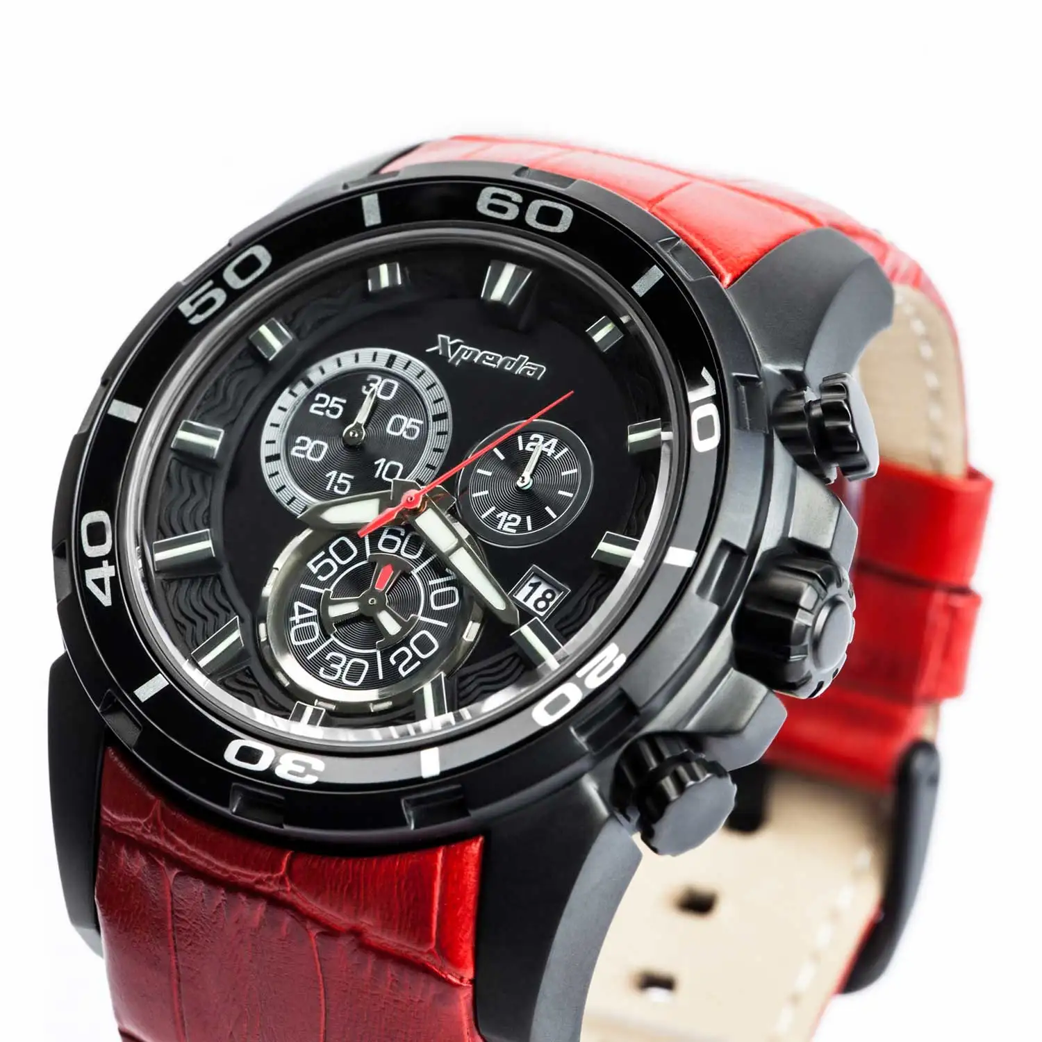 
TC565C 316L stainless steel genuine leather strap with Japan movement wrist watch for Men 