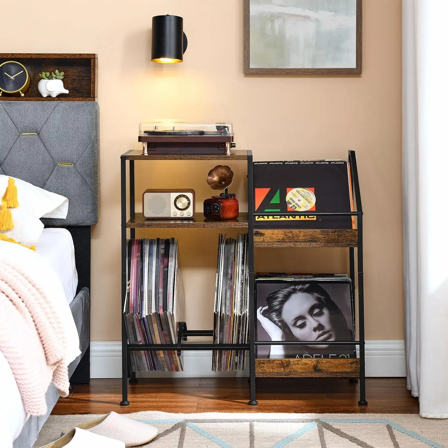 Bedroom Living Room Storage Record Table Holder Albums Vinyl Record Player Cabinet Record Player Stand