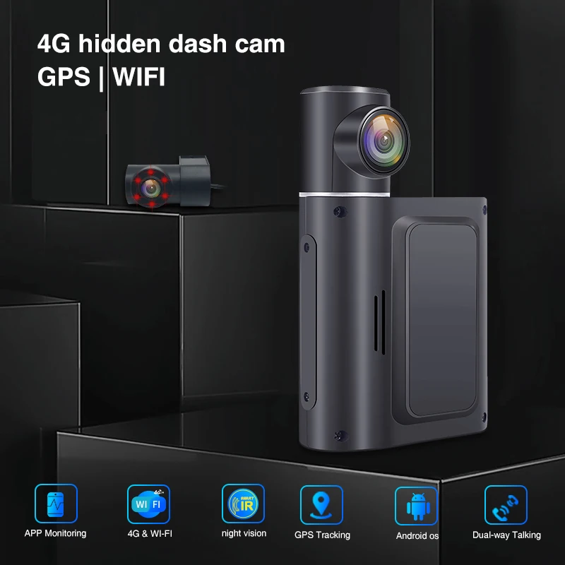 4G fleet camera Dual lens car camera with GPS DMS Cam ADAS WiFi CMSV6 CMSV7 Fleet management Android Car DVR Camera