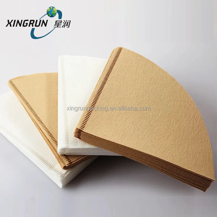 Factory direct natural bamboo wooden color v60 China manufacture high quality cone-shaped coffee filter paper