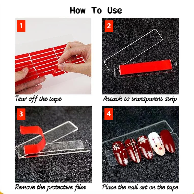 Custom Nano Double Sided Adhesive Tape For Nail Plastic Display Strip