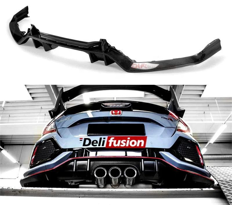For Honda Civic Type-R FK8 17-19 OE Style High Quality Carbon Fiber Rear Bumper Body Parts Rear Lip (not for 20 models)