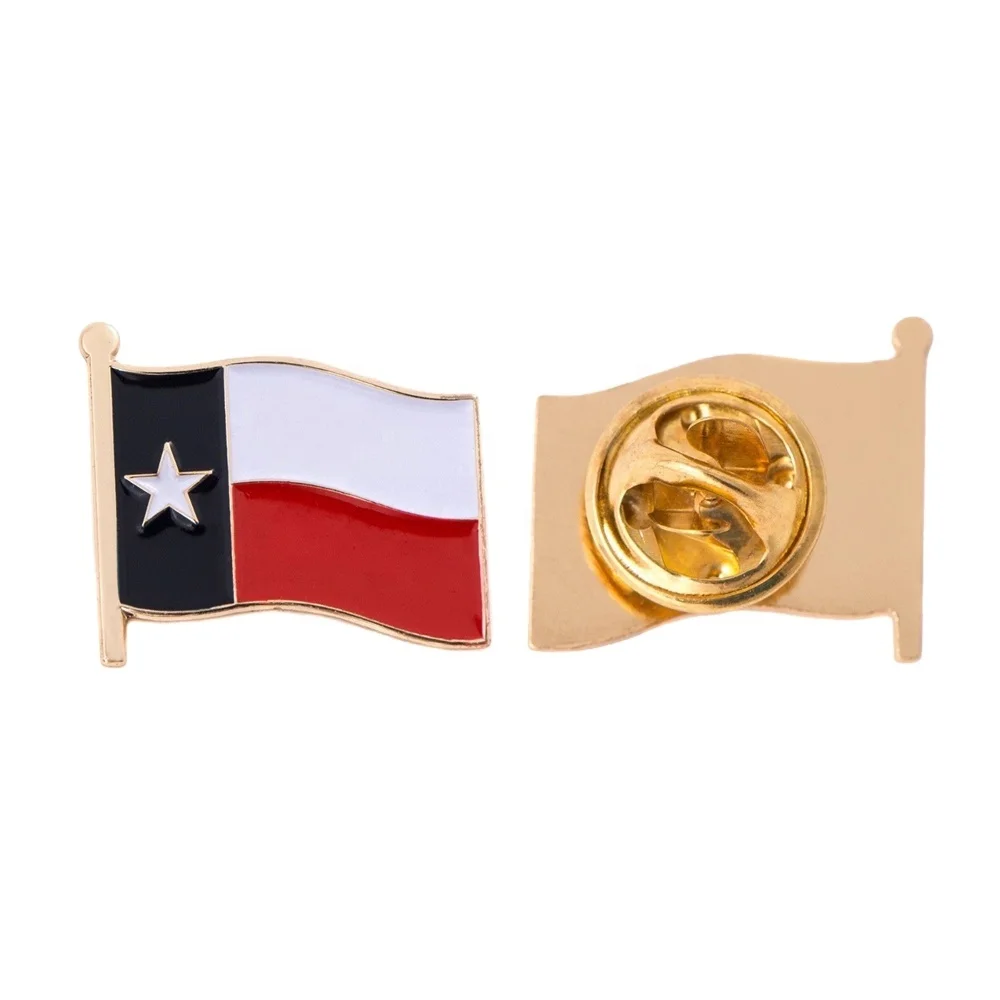 Custom Design Soft Enamel Logo Badge Metal Custom Texas Flag Lapel Pin