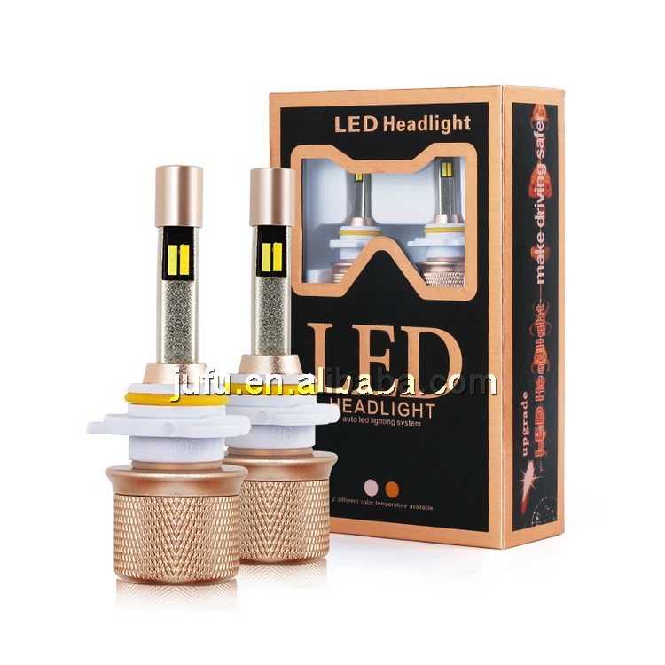 H1 H4 H7 H8 H11 9004 9005 9006 9006 5500lm dual color white yellow H4 ZES LED headlight